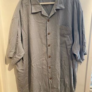Tommy Bahama Gray Button-Up Shirt